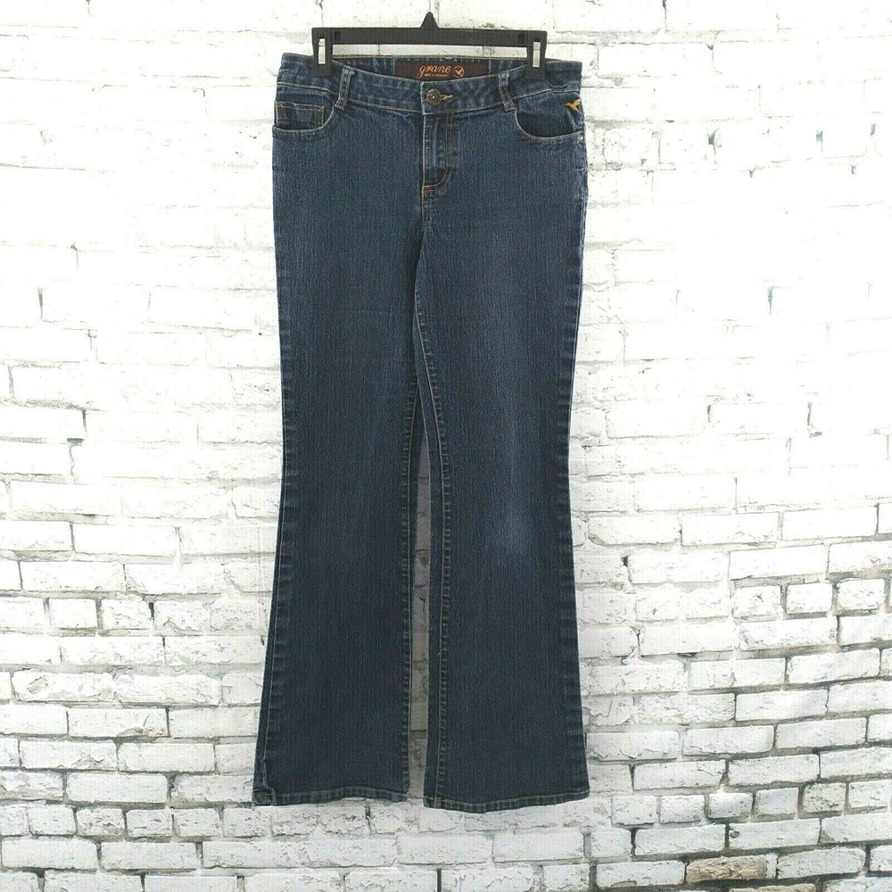 Grane Jeans Womens Juniors 11 Tall Bootcut Denim Jeans Mid Rise